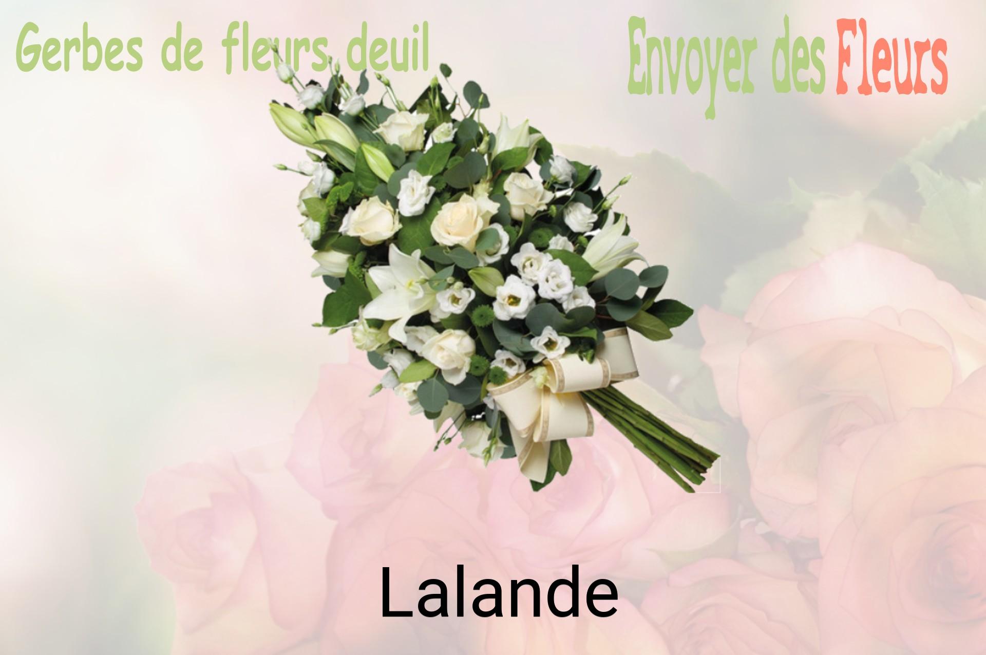 Gerbe de fleurs de deuil livrée à Lalande